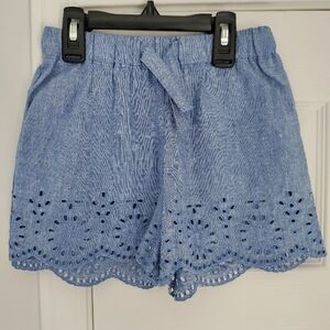 NWT Crewcuts Chambray Eyelet Shorts. Natural Fibers